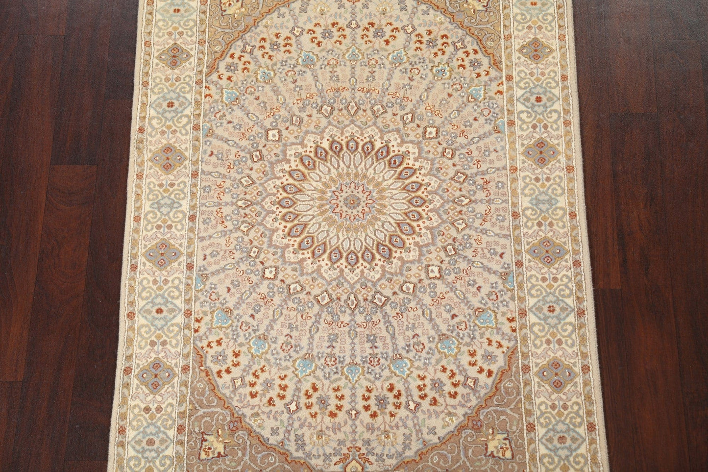 Vegetable Dye Wool/ Silk Tabriz Handmade Rug 4x6