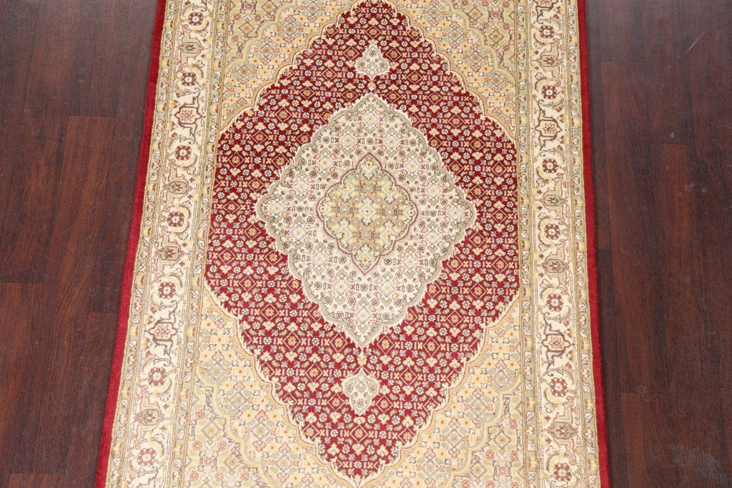 Vegetable Dye Red Tabriz Mahi Area Rug 4x6