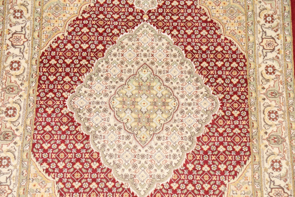 Vegetable Dye Red Tabriz Mahi Area Rug 4x6