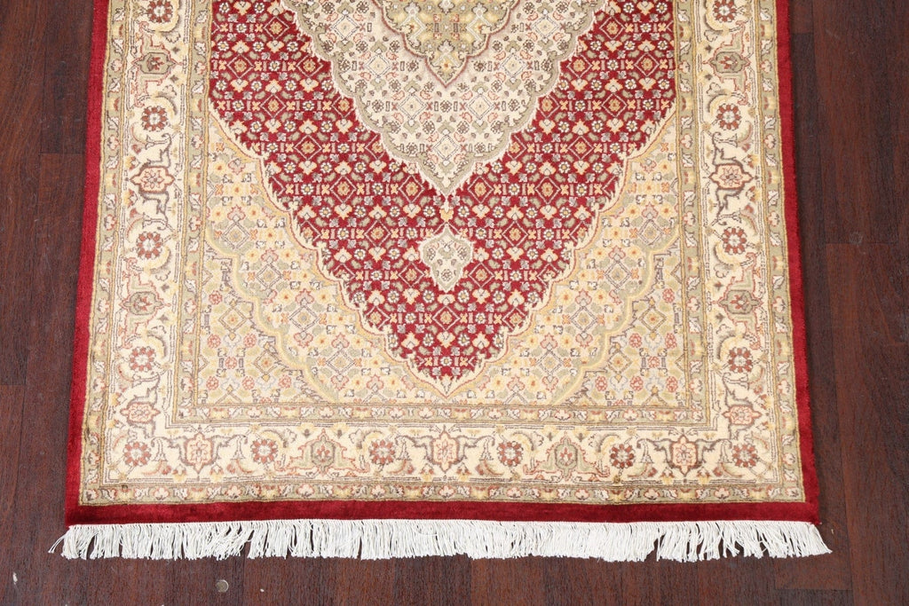 Vegetable Dye Red Tabriz Mahi Area Rug 4x6