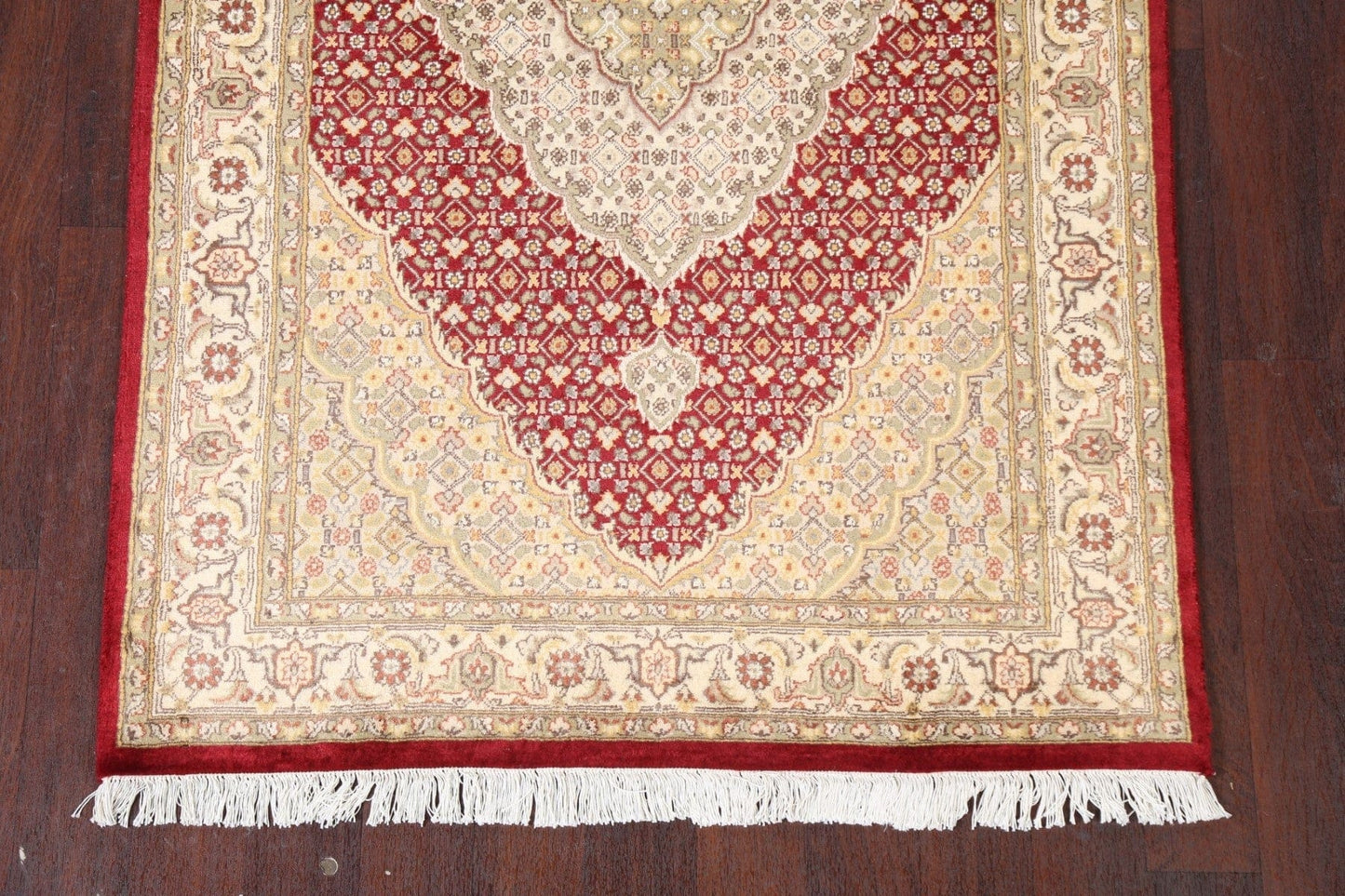 Vegetable Dye Red Tabriz Mahi Area Rug 4x6