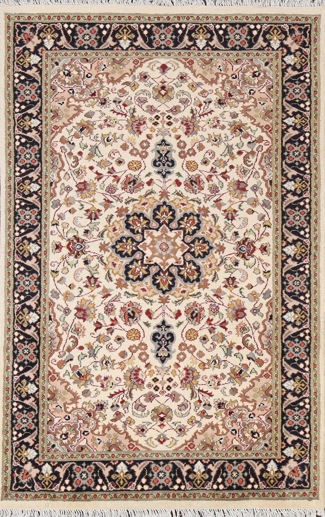 Vegetable Dye Tabriz Handmade Rug 4x6