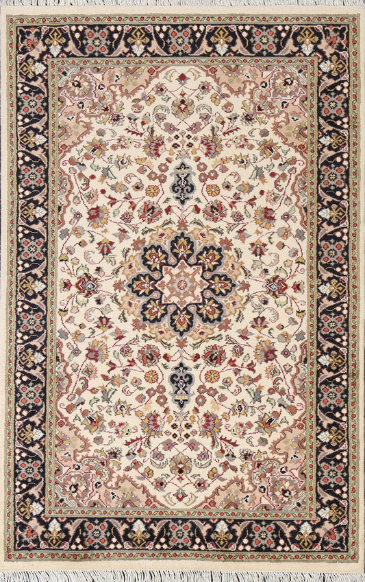 Vegetable Dye Handmade Tabriz Wool Area Rug 4x6