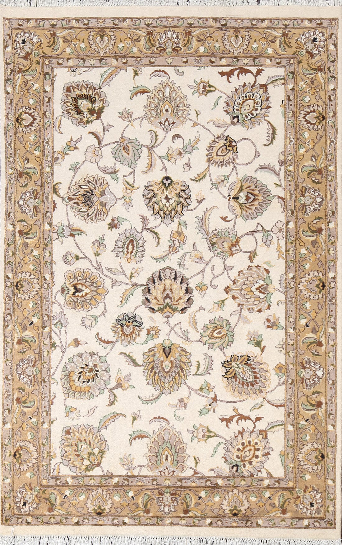 Vegetable Dye Tabriz Oriental Area Rug 4x6