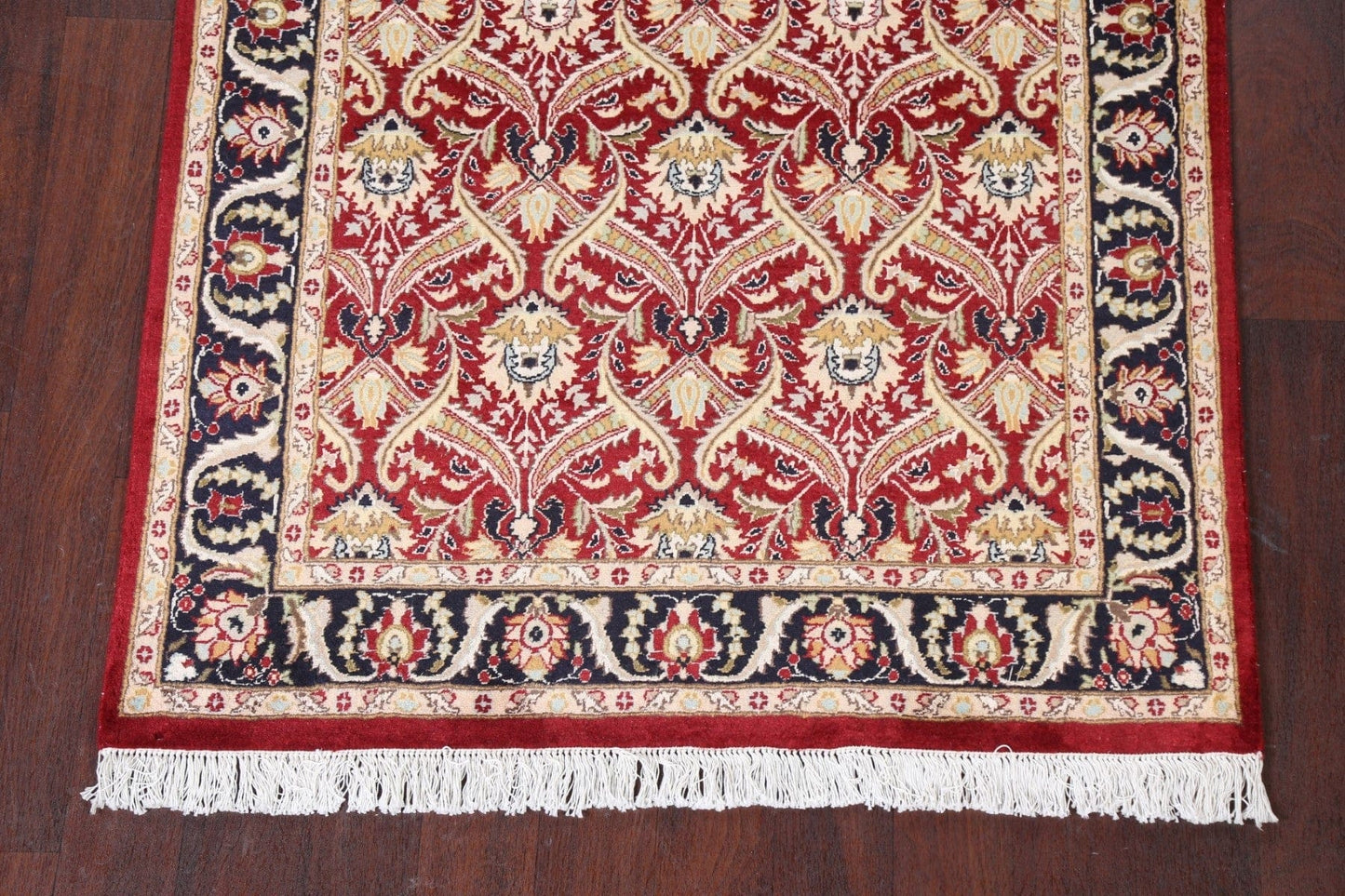 Vegetable Dye Wool/ Silk Aubusson Handmade Rug 4x6