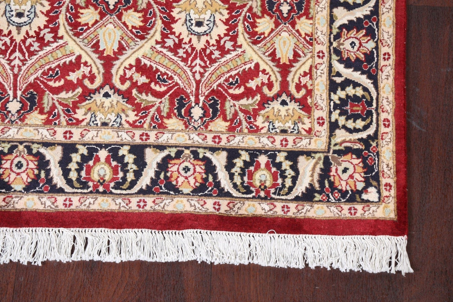 Vegetable Dye Wool/ Silk Aubusson Handmade Rug 4x6