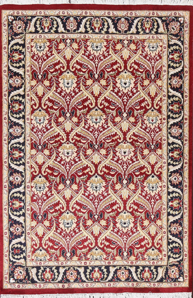 Vegetable Dye Wool/ Silk Aubusson Handmade Rug 4x6