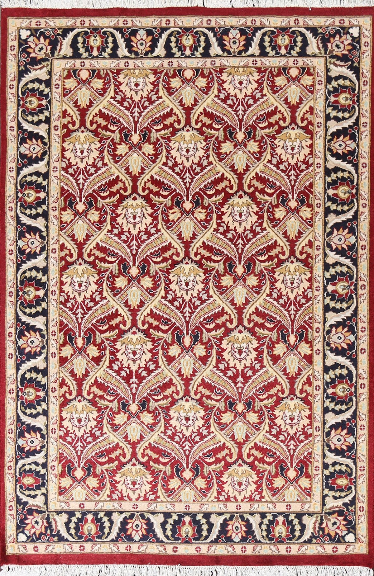 Vegetable Dye Aubusson Oriental Area Rug 4x6