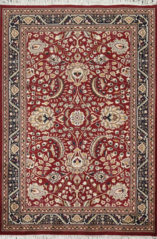 Vegetable Dye Aubusson Hand-Knotted Area Rug 4x6