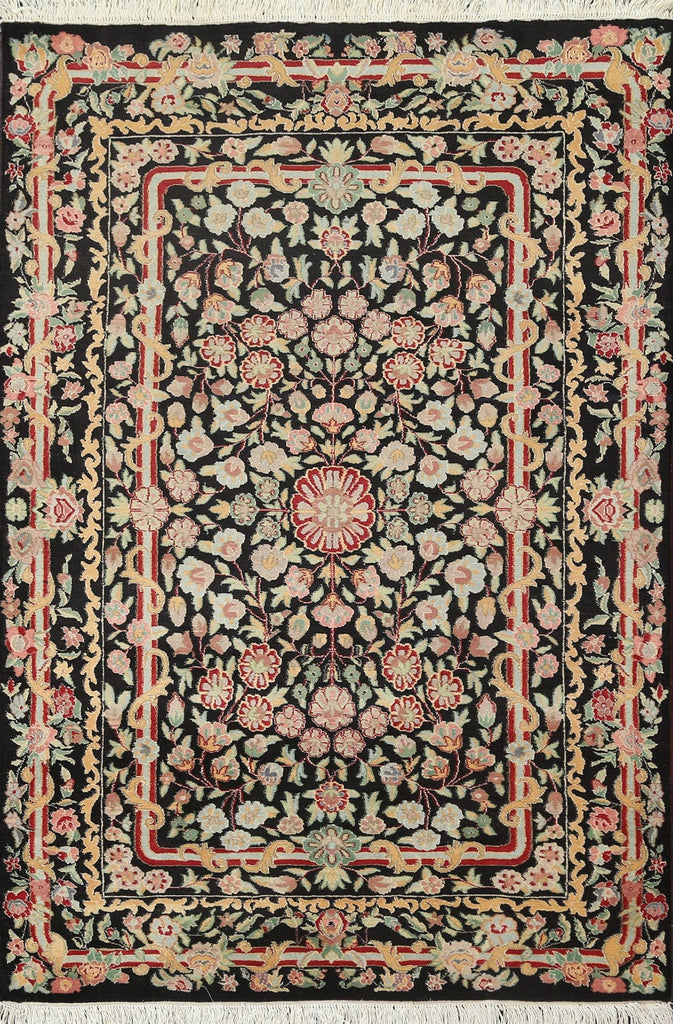 Vegetable Dye Aubusson Hand-Knotted Area Rug 4x6