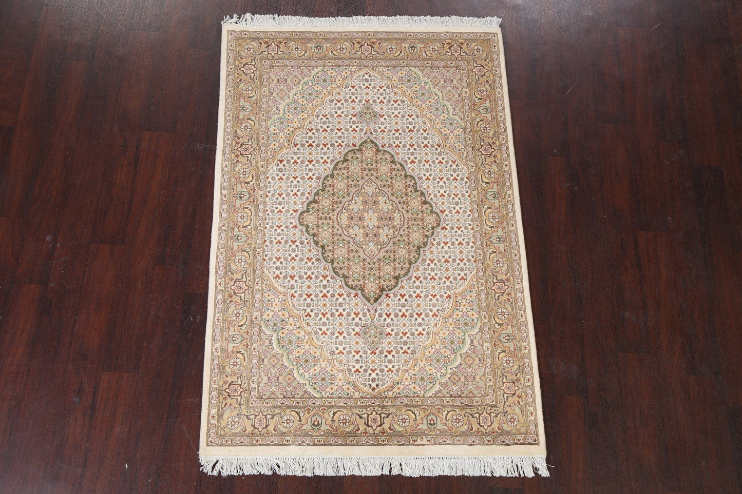 Vegetable Dye Tabriz Mahi Handmade Area Rug 4x6