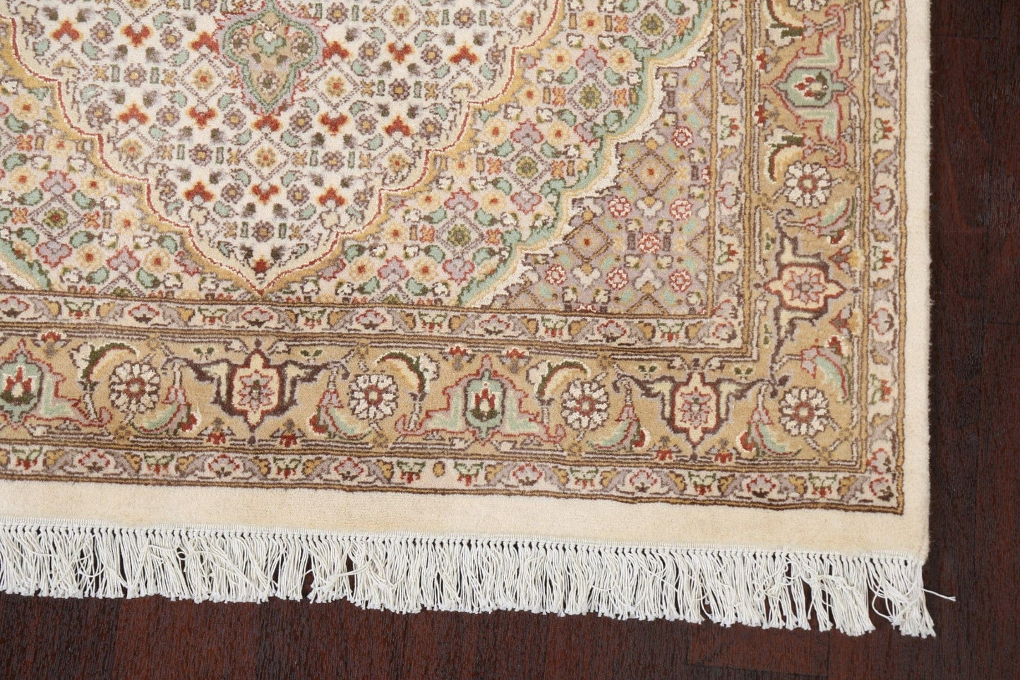 Vegetable Dye Tabriz Mahi Handmade Area Rug 4x6