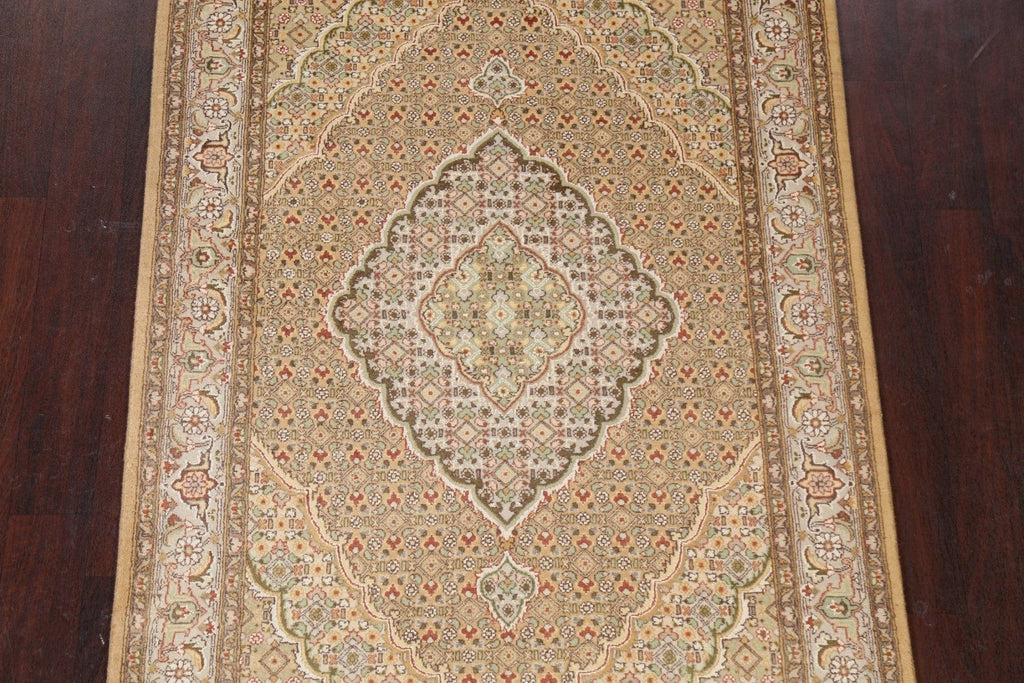 Vegetable Dye Tabriz Mahi Handmade Area Rug 4x6