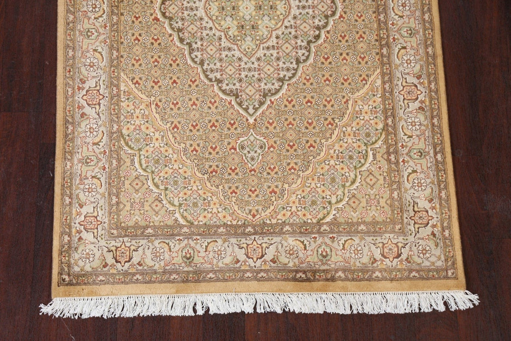 Vegetable Dye Tabriz Mahi Handmade Area Rug 4x6