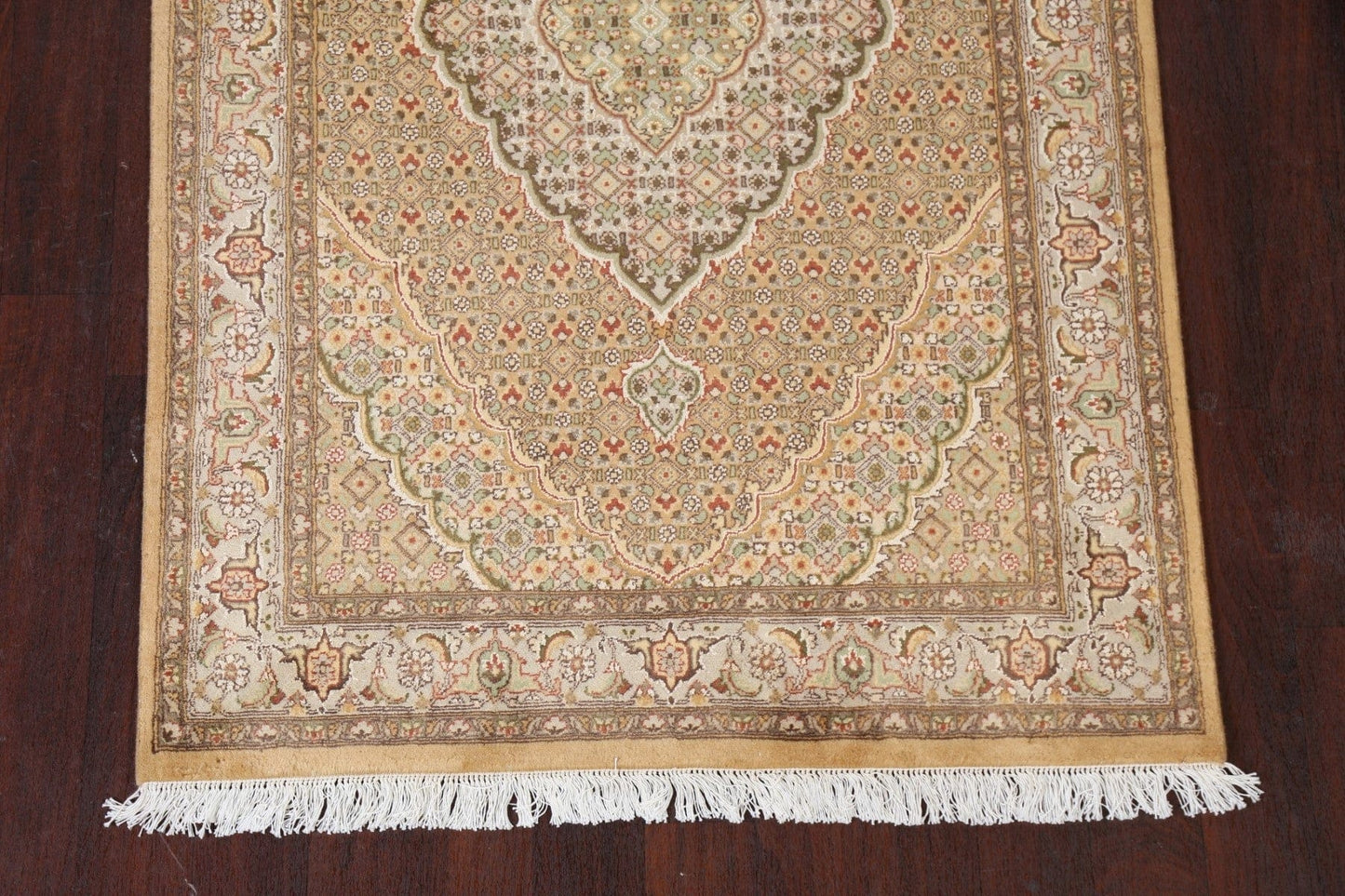 Vegetable Dye Tabriz Mahi Handmade Area Rug 4x6