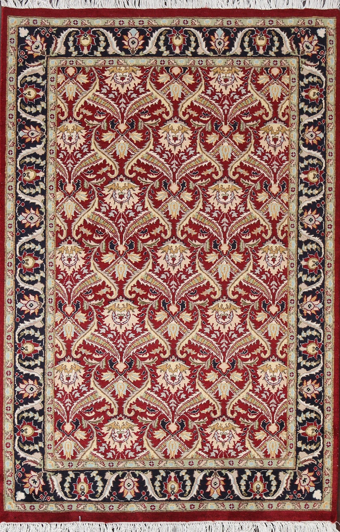 Vegetable Dye Aubusson Handmade Area Rug 4x6