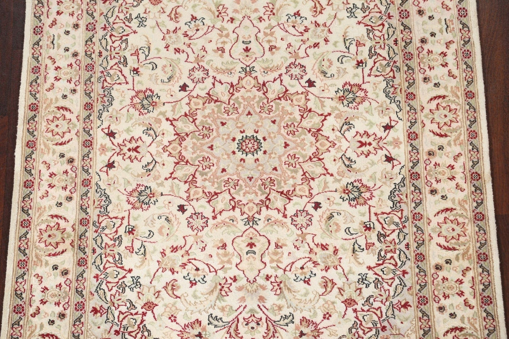 Vegetable Dye Tabriz Silk Handmade Rug 4x6