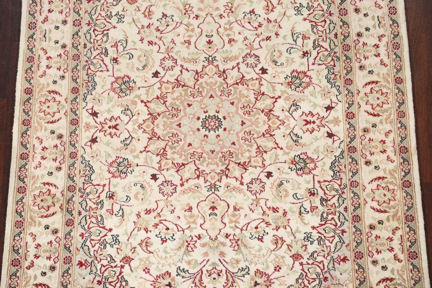 Vegetable Dye Tabriz Silk Handmade Rug 4x6