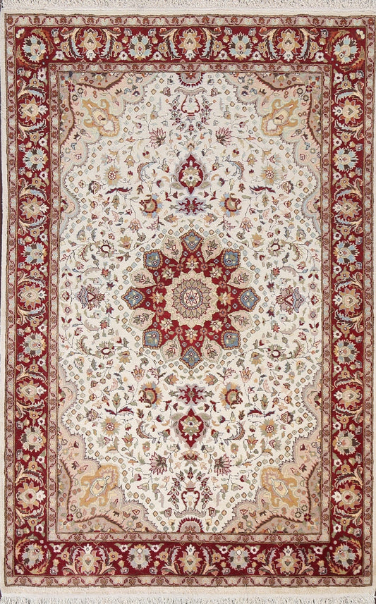 Vegetable Dye Tabriz Wool Handmade Rug 4x6