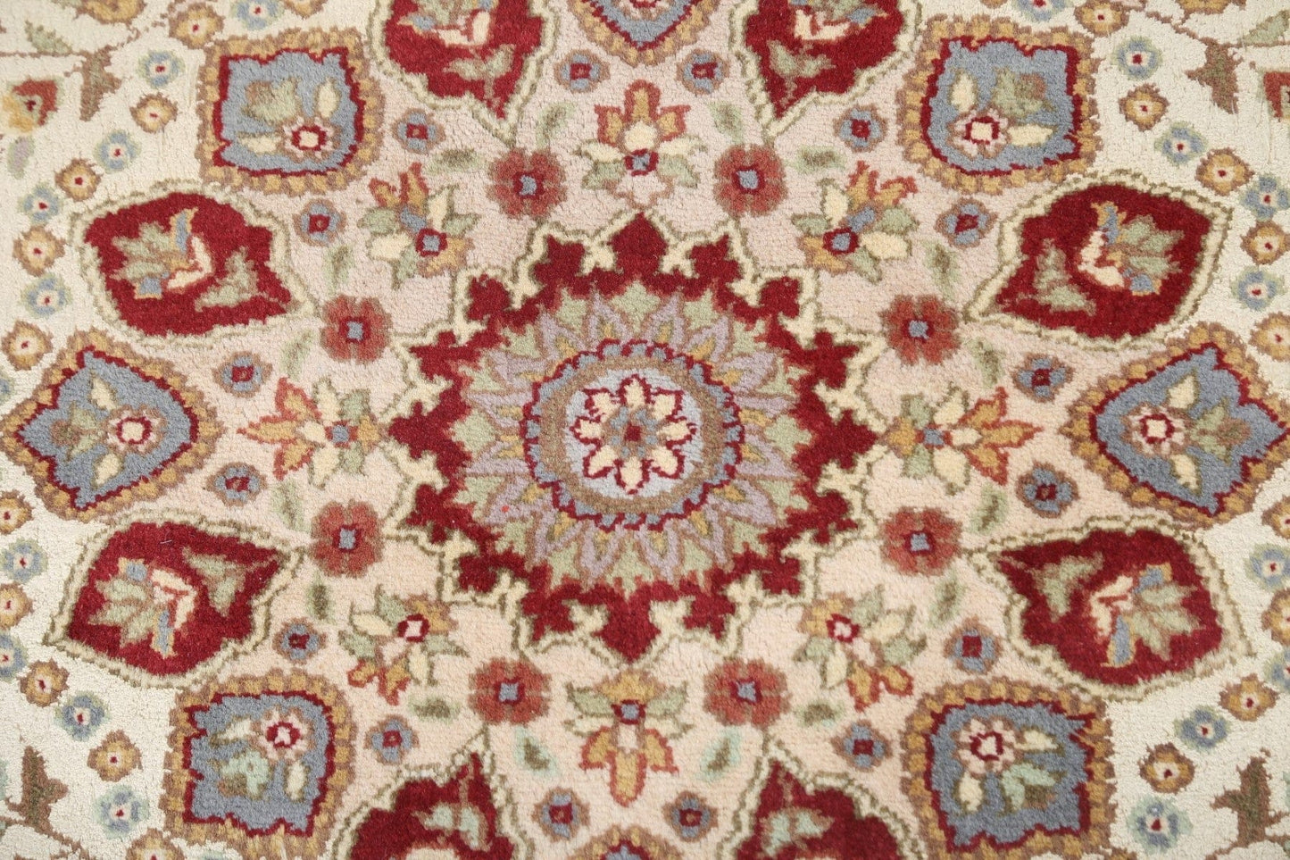 Vegetable Dye Tabriz Silk Handmade Rug 4x6