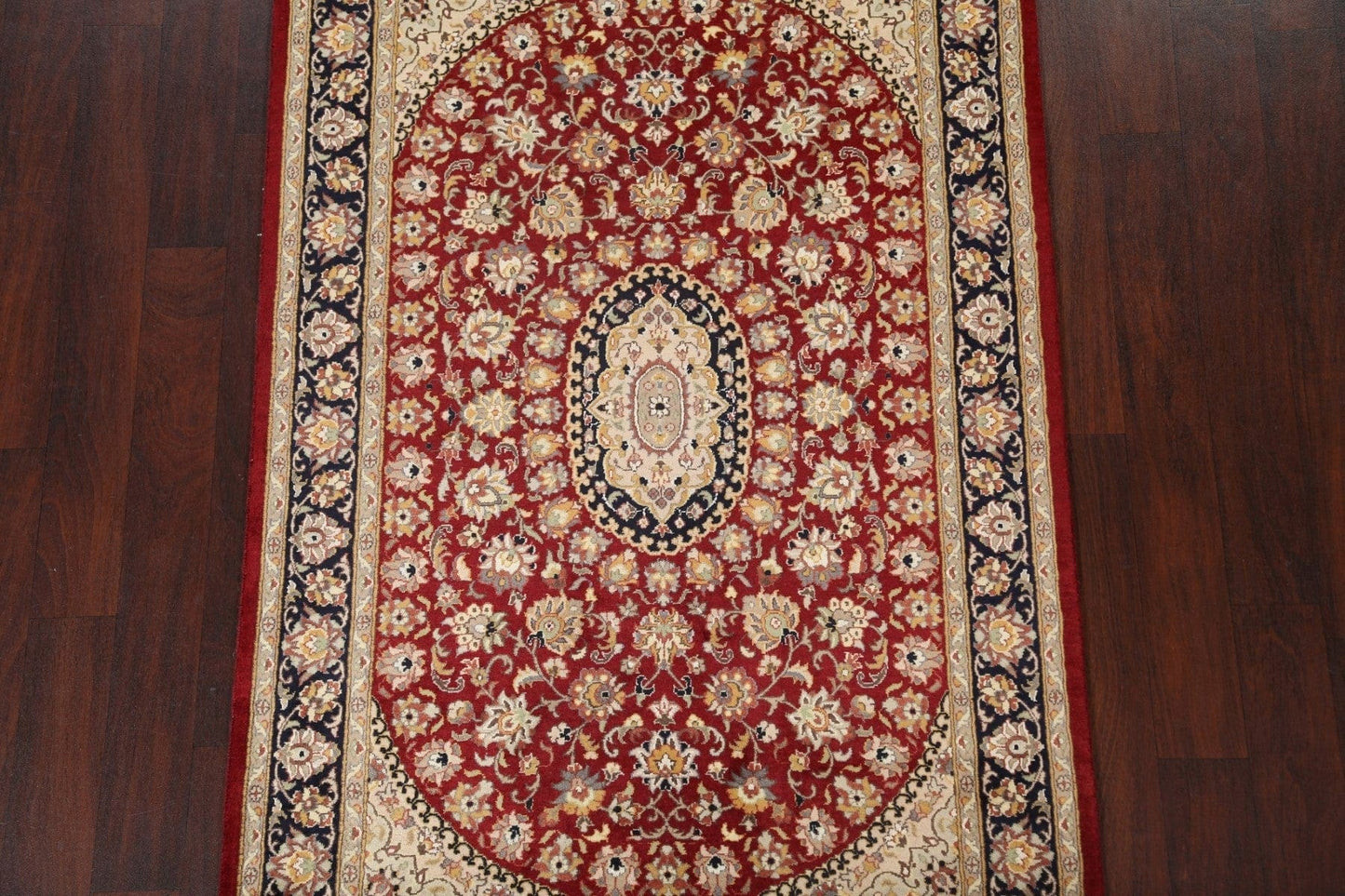 Vegetable Dye Aubusson Wool Handmade Rug 4x6