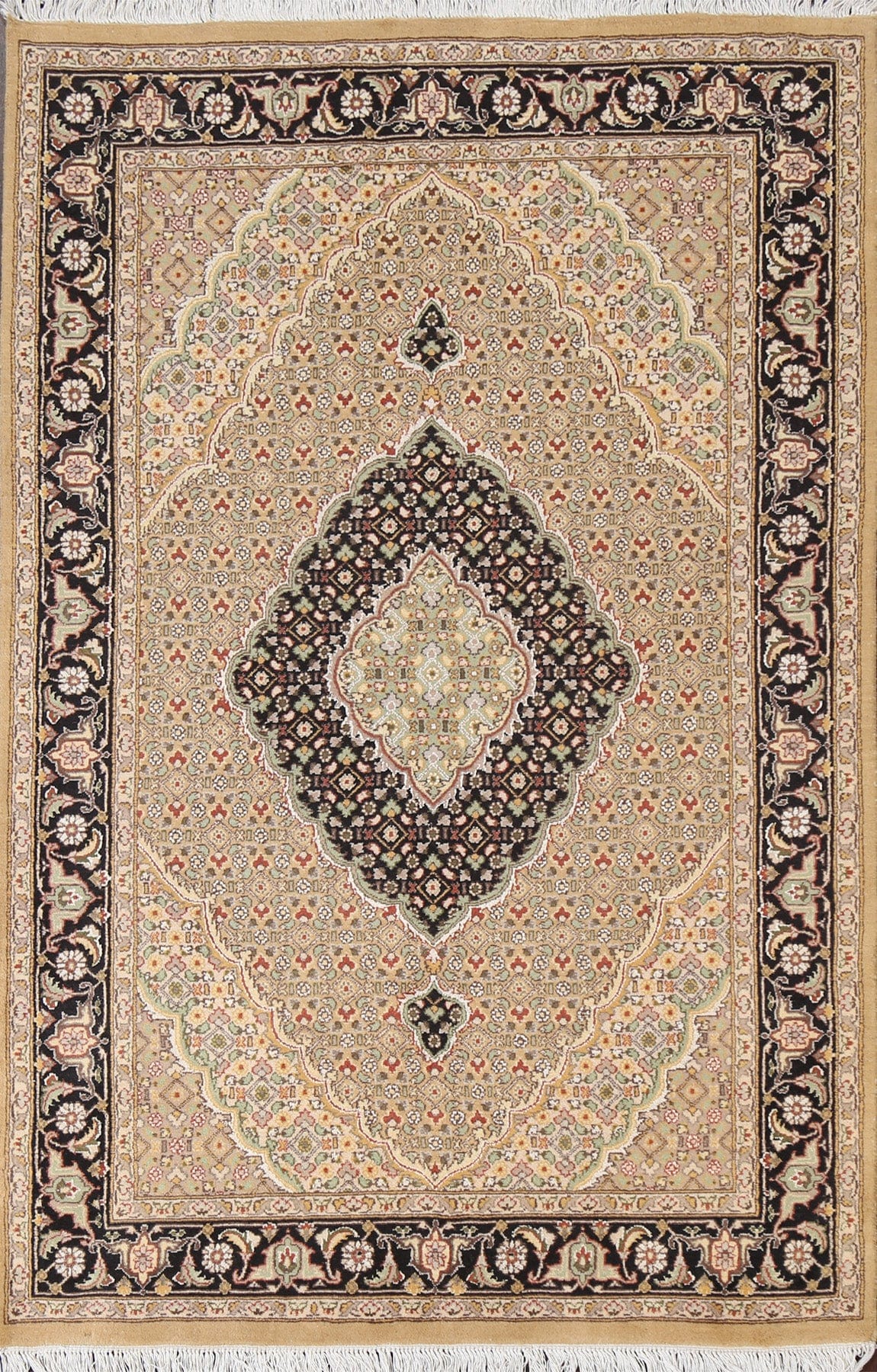 Vegetable Dye Tabriz Mahi Area Rug 4x6