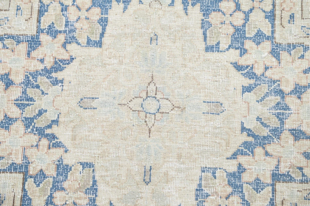 Muted Distressed Kerman Persian Area Rug 10x13