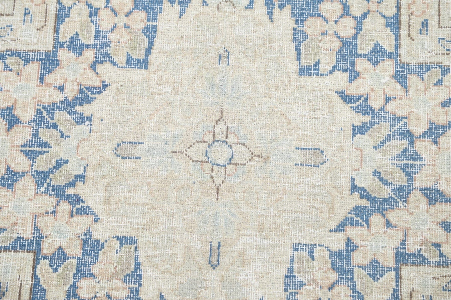 Muted Distressed Kerman Persian Area Rug 10x13