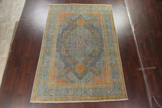 Antique Over-Dyed Tabriz Persian Area Rug 7x11