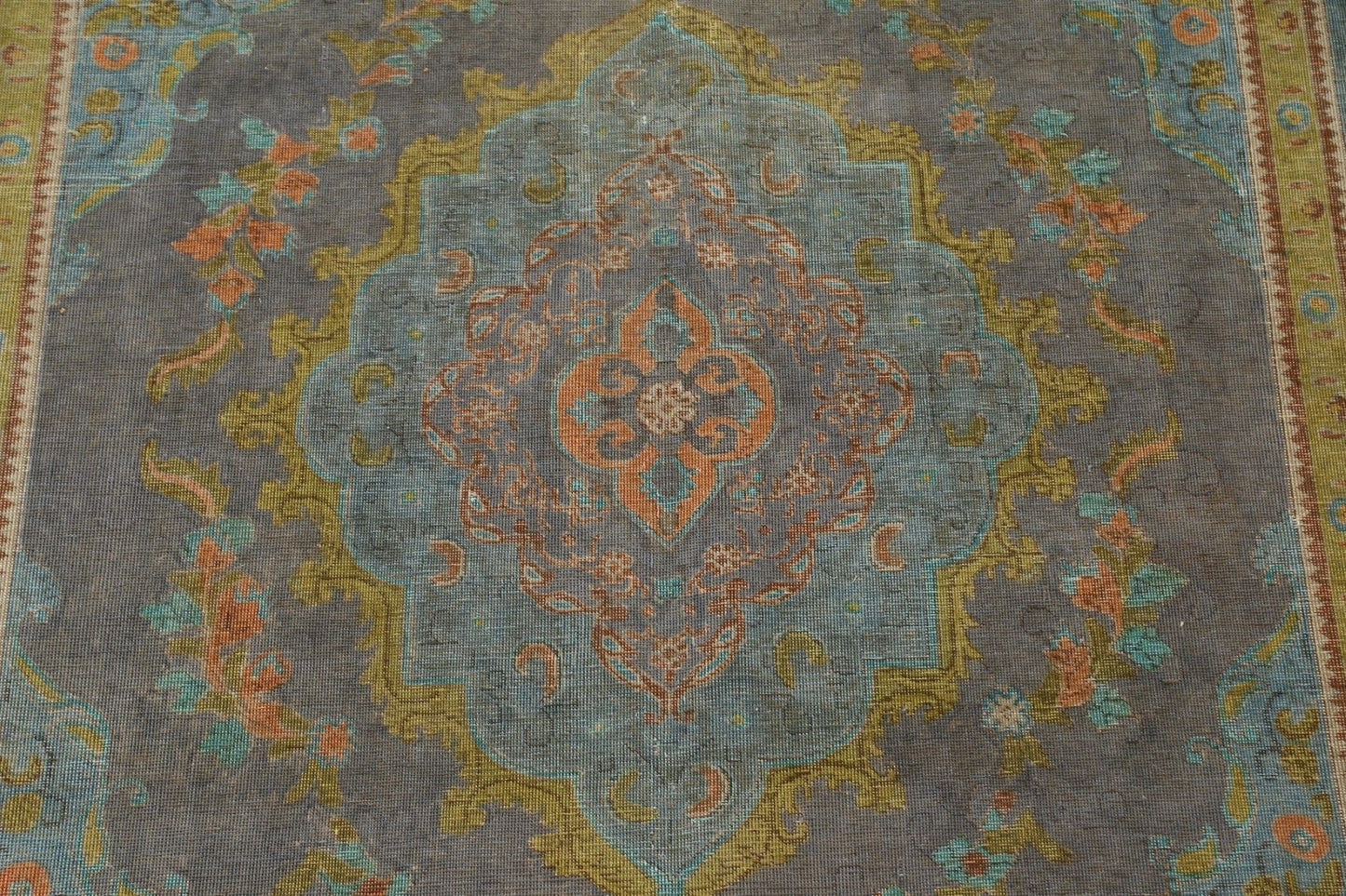 Antique Over-Dyed Tabriz Persian Area Rug 7x11