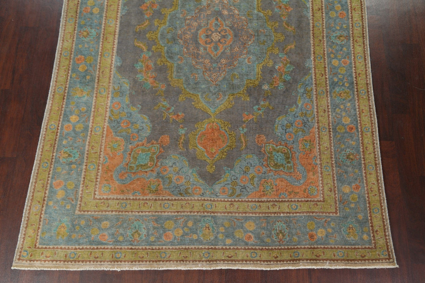 Antique Over-Dyed Tabriz Persian Area Rug 7x11