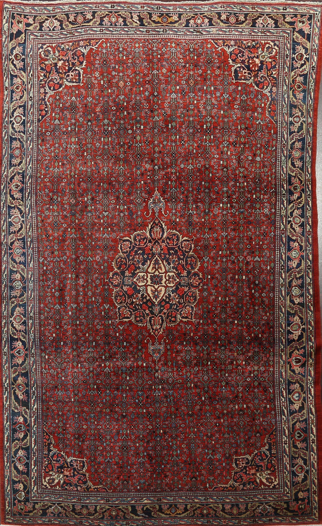 Antique Vegetable Dye Bidjar Persian Area Rug 9x12