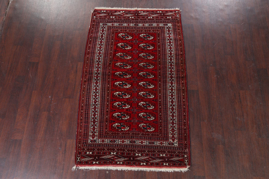 Elephant Feet Bokhara Wool Area Rug 4x7