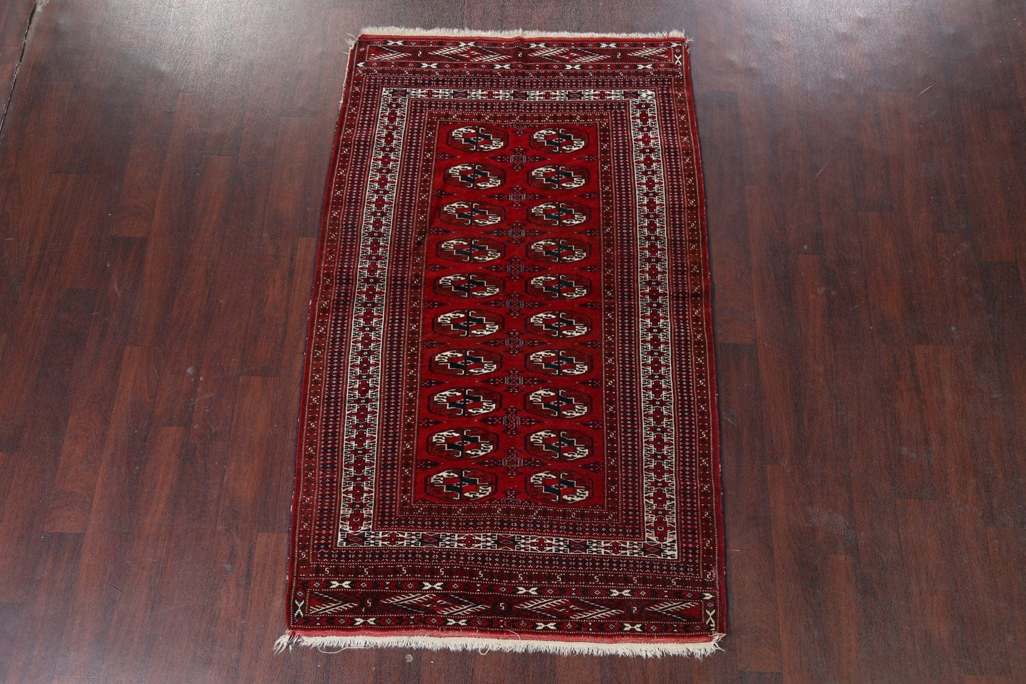 Elephant Feet Bokhara Wool Area Rug 4x7