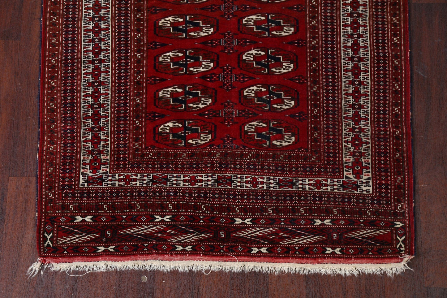 Elephant Feet Bokhara Wool Area Rug 4x7