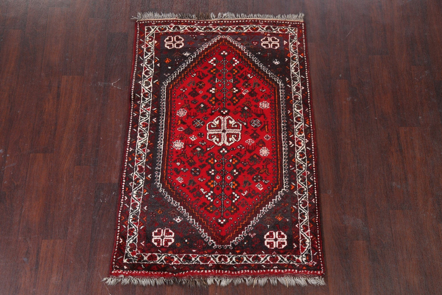 Red Shiraz Persian Wool Rug 4x5