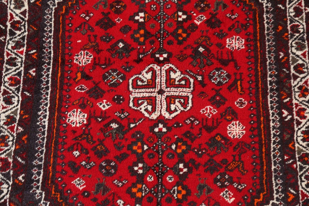 Red Shiraz Persian Wool Rug 4x5