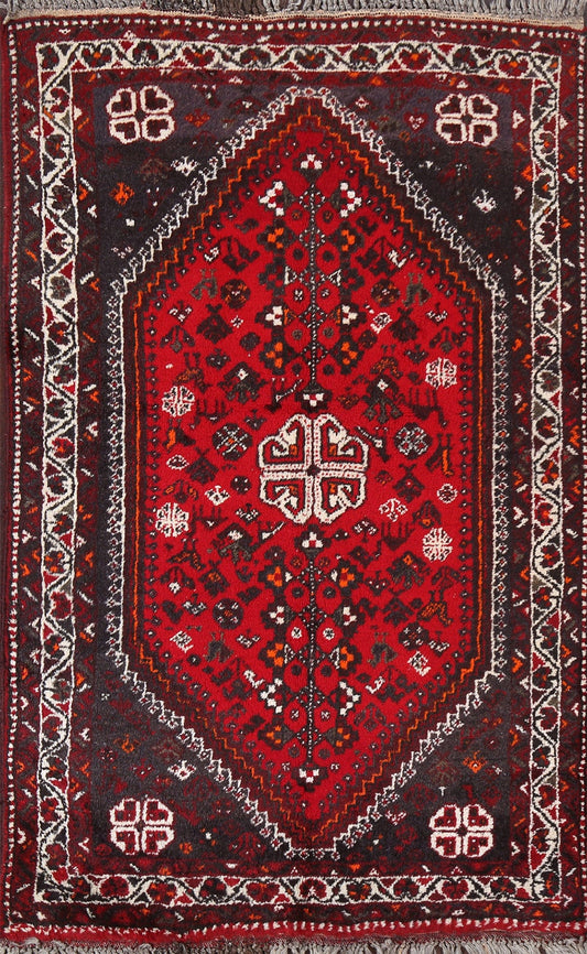 Red Shiraz Persian Wool Rug 4x5