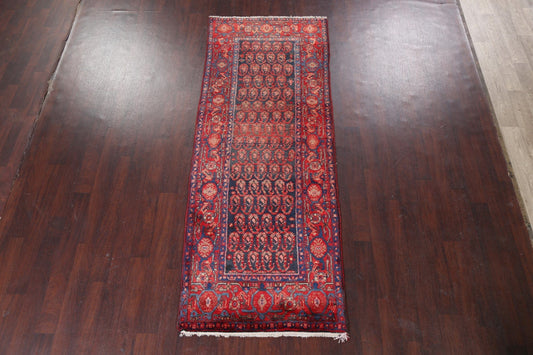 Vintage Hamedan Persian Runner Rug 4x10