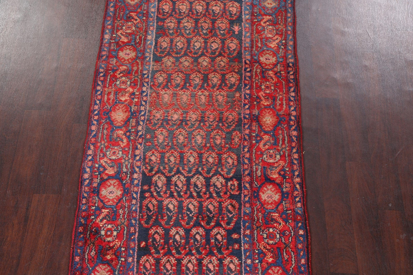 Vintage Hamedan Persian Runner Rug 4x10