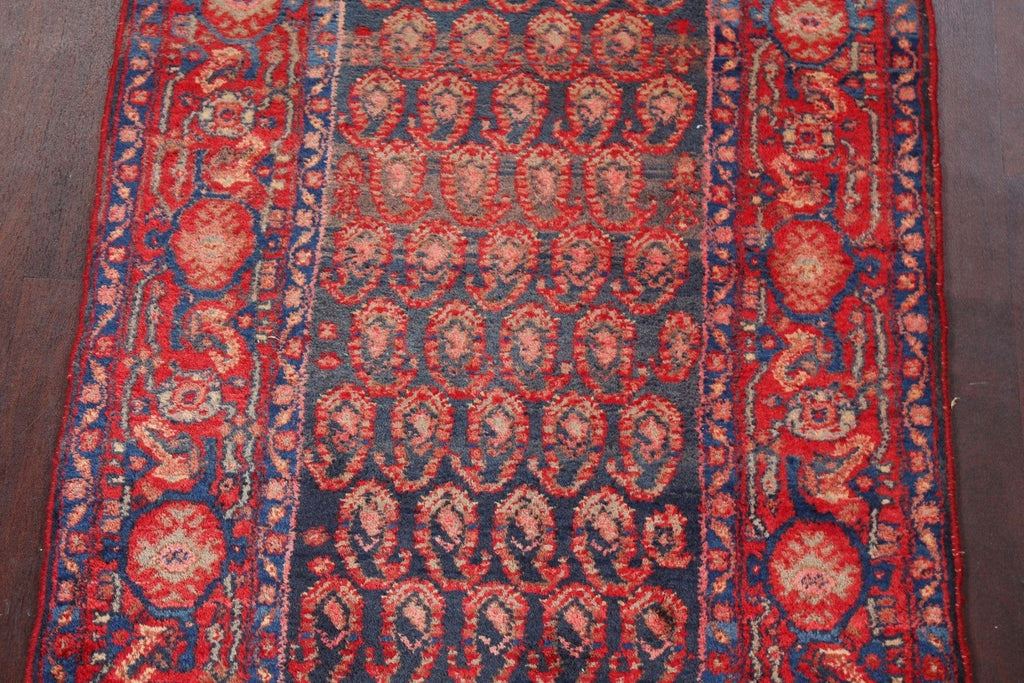 Vintage Hamedan Persian Runner Rug 4x10