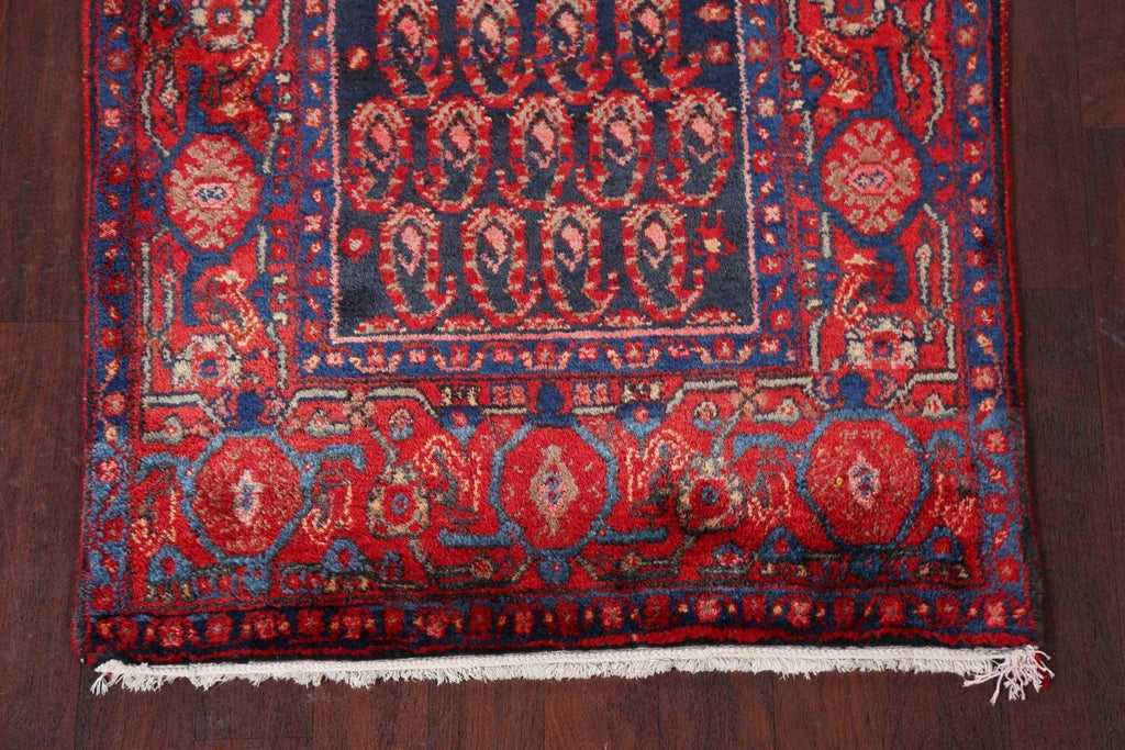 Vintage Hamedan Persian Runner Rug 4x10