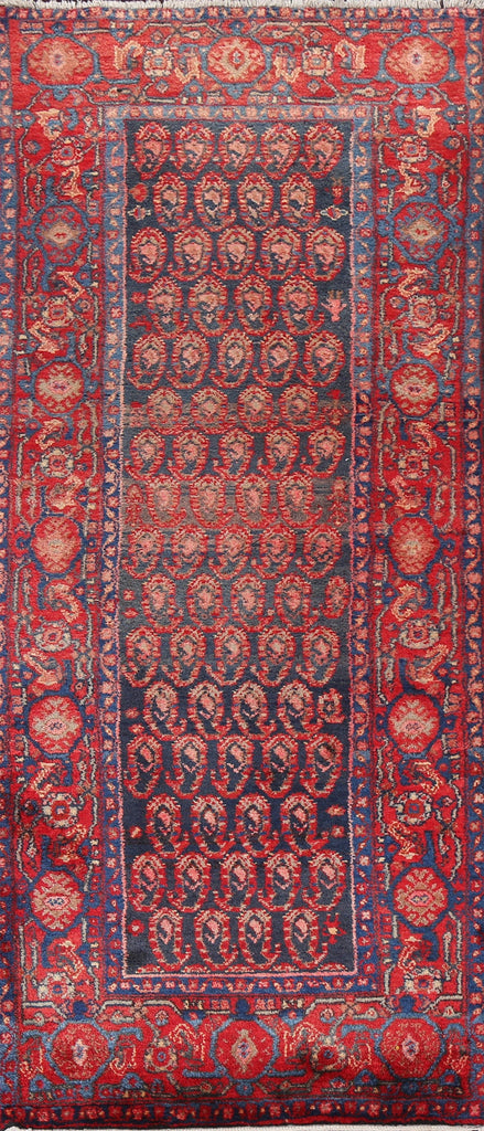 Vintage Hamedan Persian Runner Rug 4x10