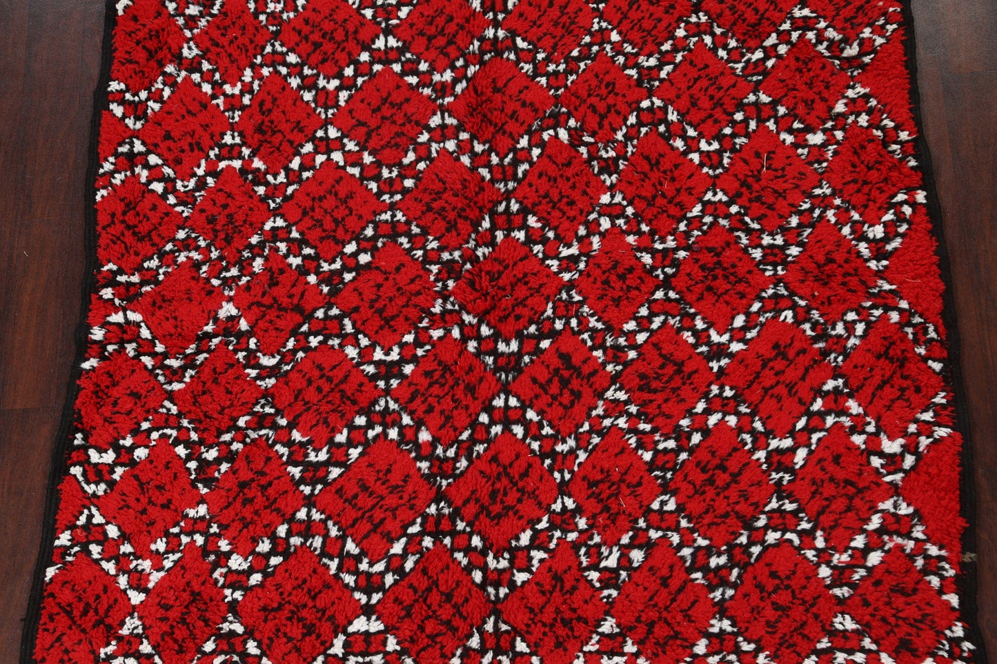 All-Over Red Moroccan Square Area Rug 6x6