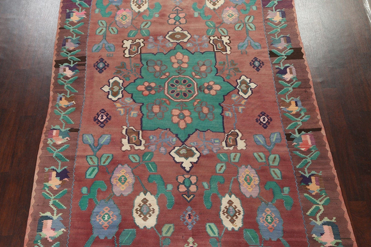 Flat-Weave Kilim Turkish Area Rug 7x11