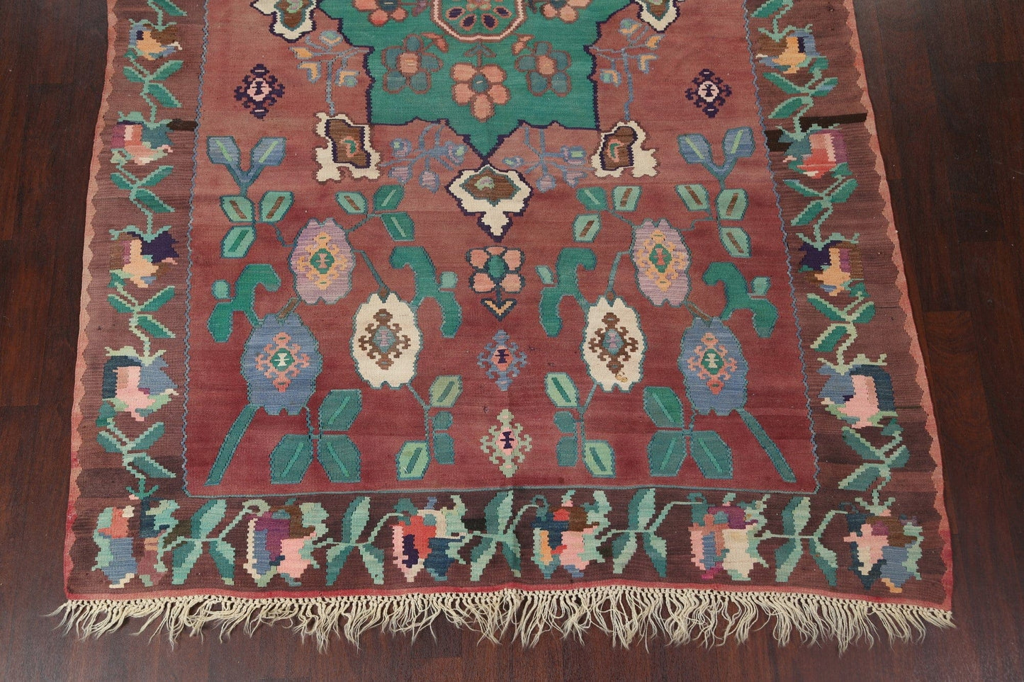 Flat-Weave Kilim Turkish Area Rug 7x11