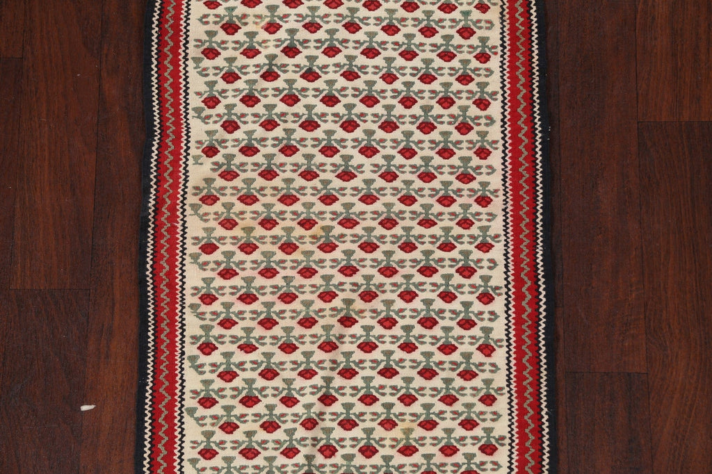 Geometric Kilim Senneh Persian Rug 2x3