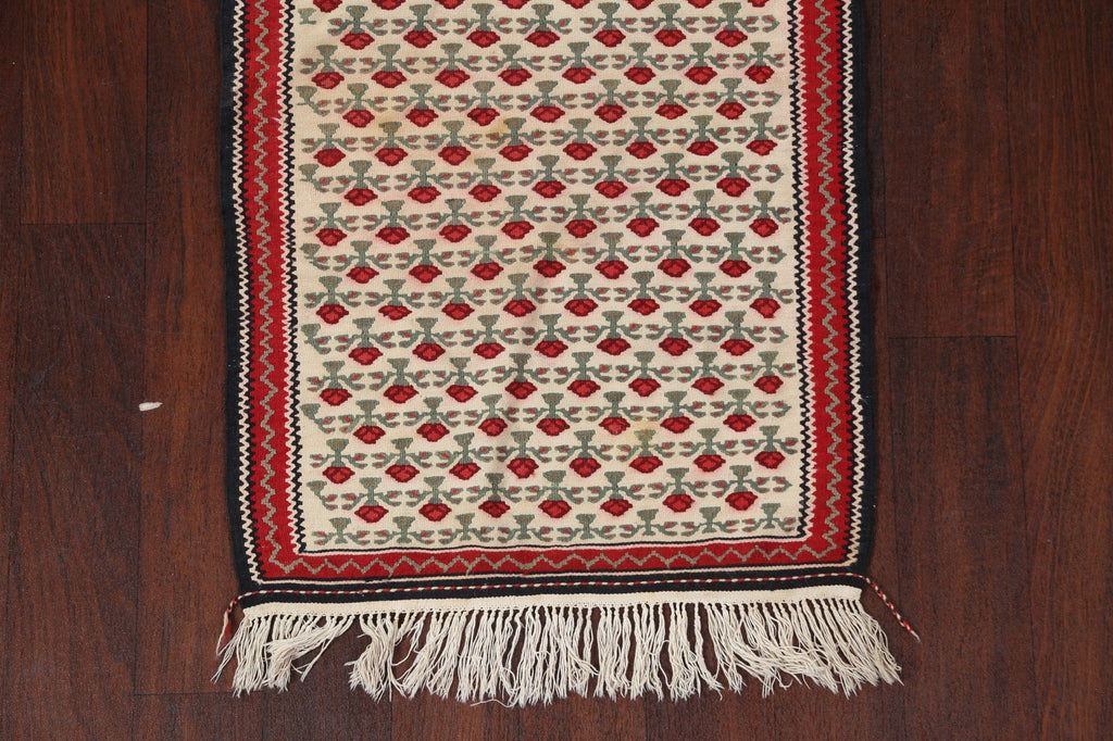 Geometric Kilim Senneh Persian Rug 2x3