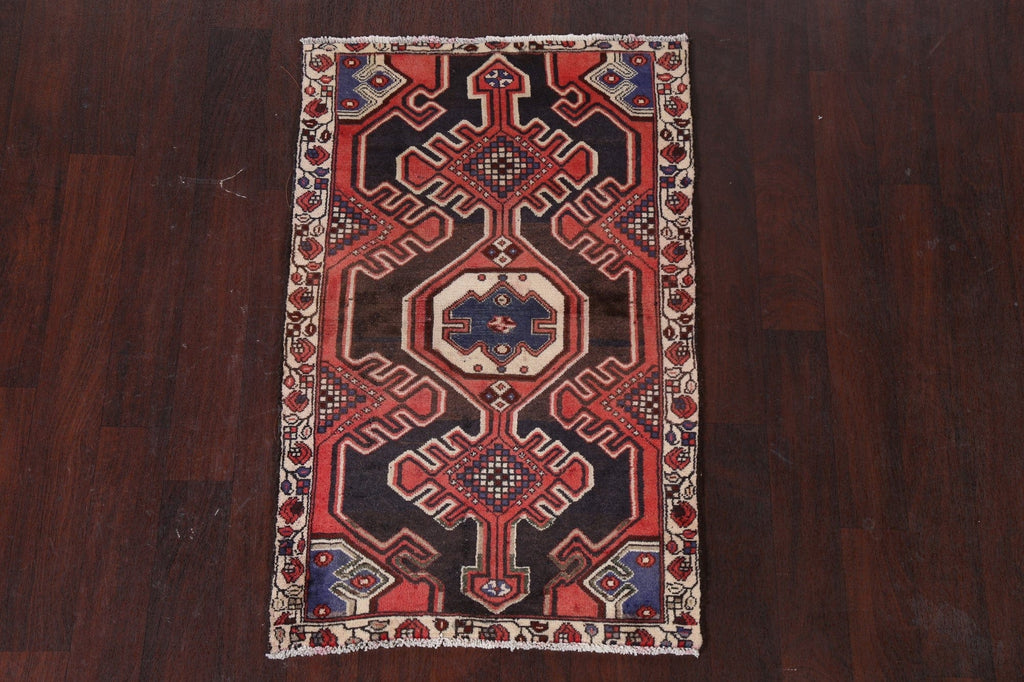 Vintage Hamedan Persian Wool Rug 3x4