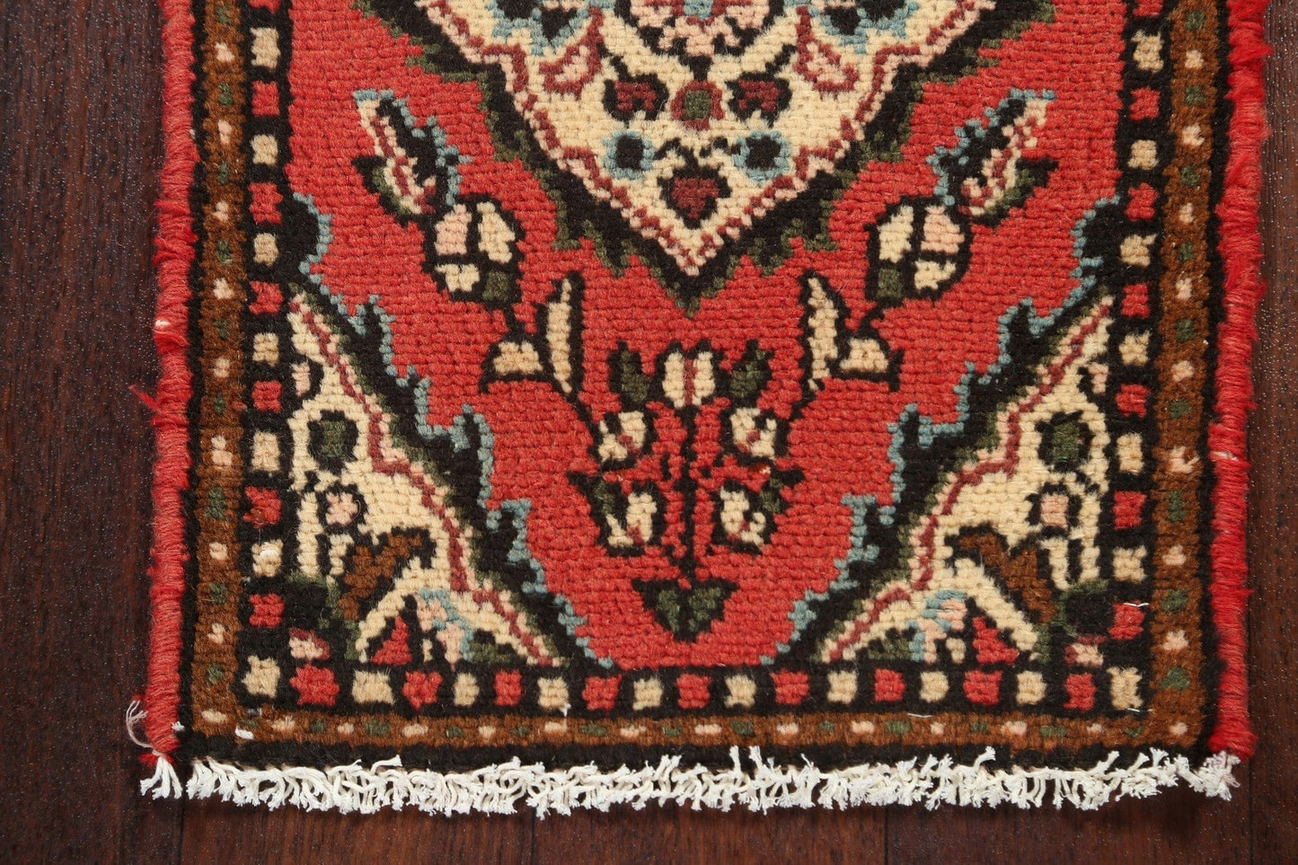 Vintage Red Hamedan Persian Rug 1x2